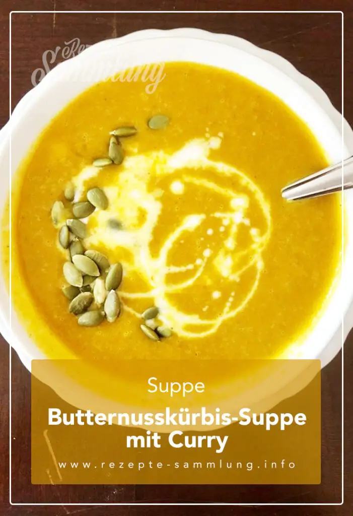Pin Butternusskürbis Suppe mit Curry