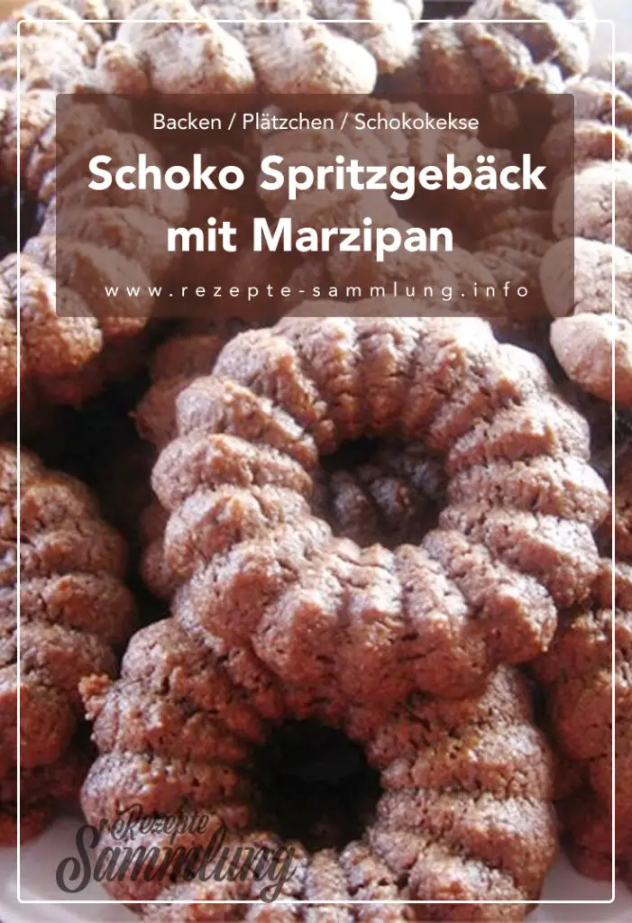 Pin Schoko Spritzgebäck mit Marzipan