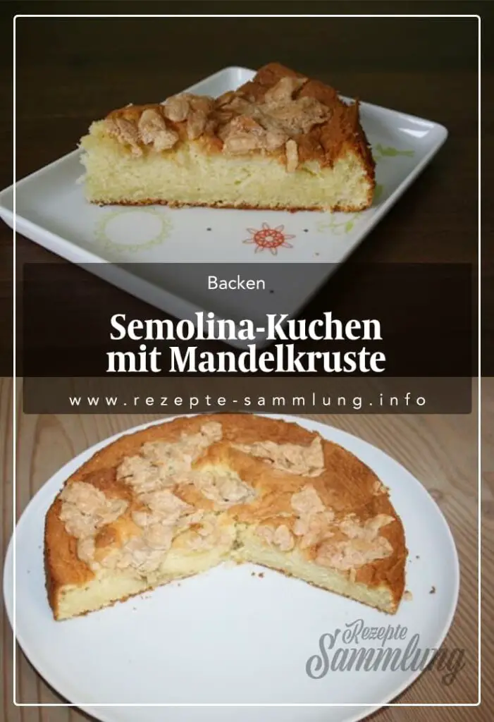 Semolina-Kuchen mit Mandelkruste