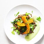 albleisa linsen butternut kurbis cime di rape und grune tahinisose