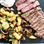 pilz kartoffel groestl mit rumpsteak