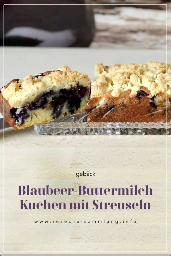 Blaubeer-Buttermilch-Kuchen mit Streuseln