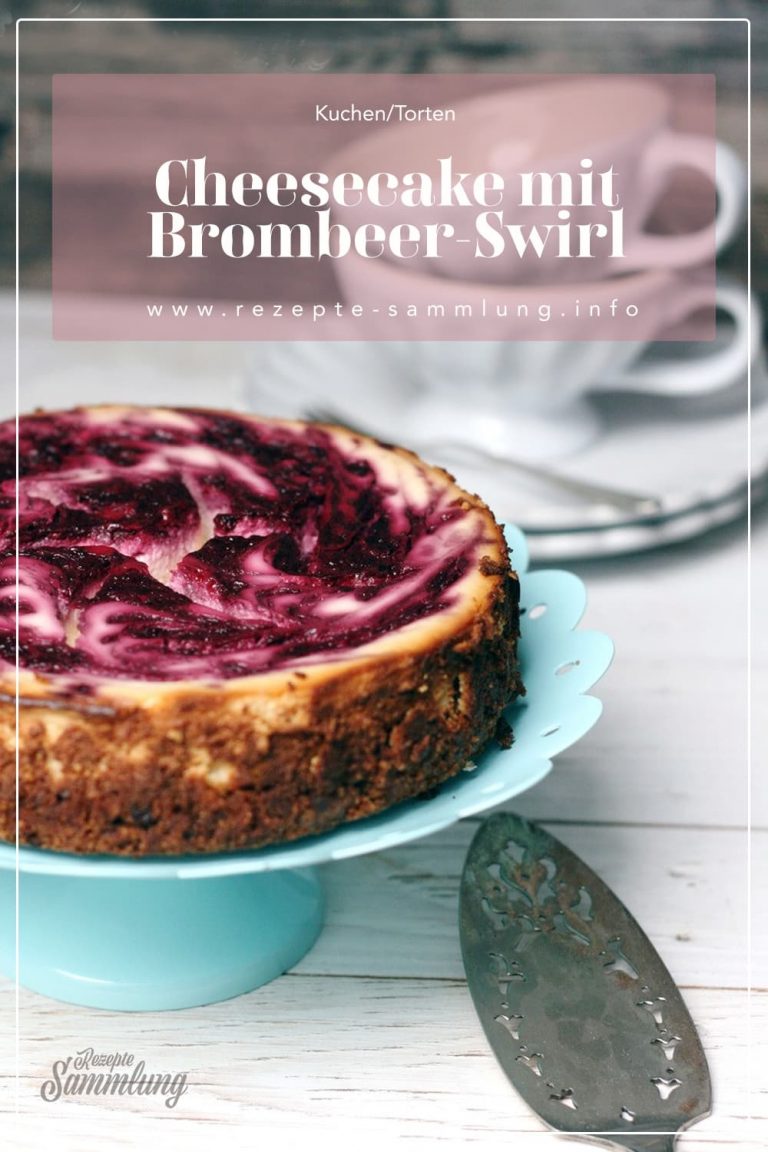Cheesecake mit Brombeer-Swirl - Rezepte Sammlung