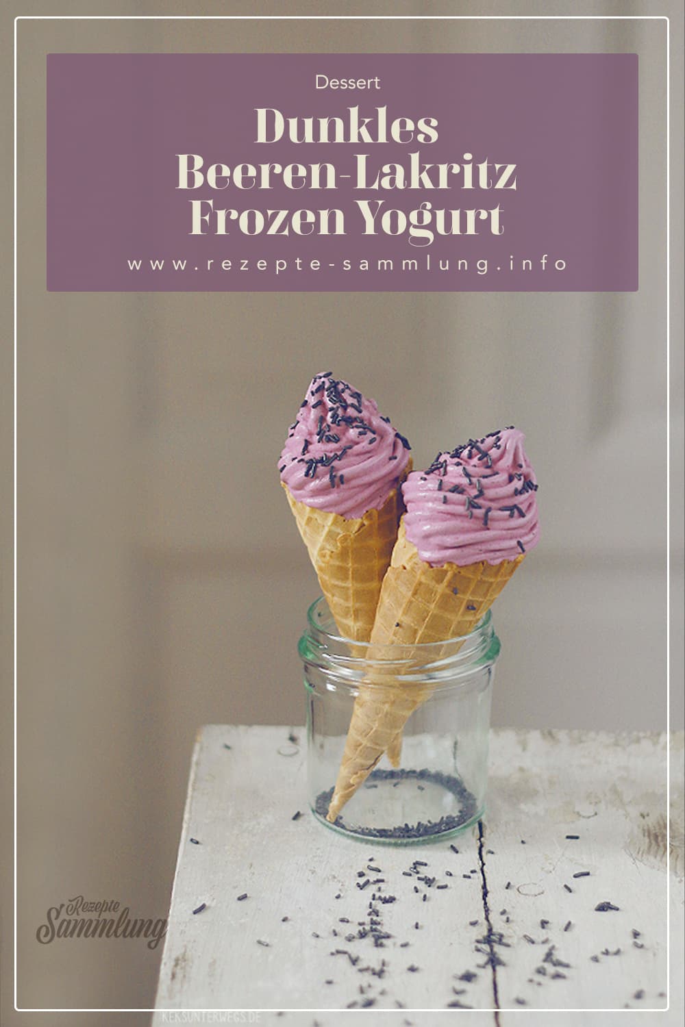 Dunkles Beeren-Lakritz Frozen Yogurt - Rezepte Sammlung