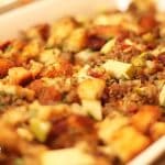 Füllung mit Putenwurst Äpfeln und Cranberries