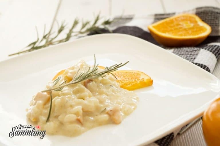 Khaki-Orangen-Risotto mit Rosmarin und Vanille - Rezepte Sammlung