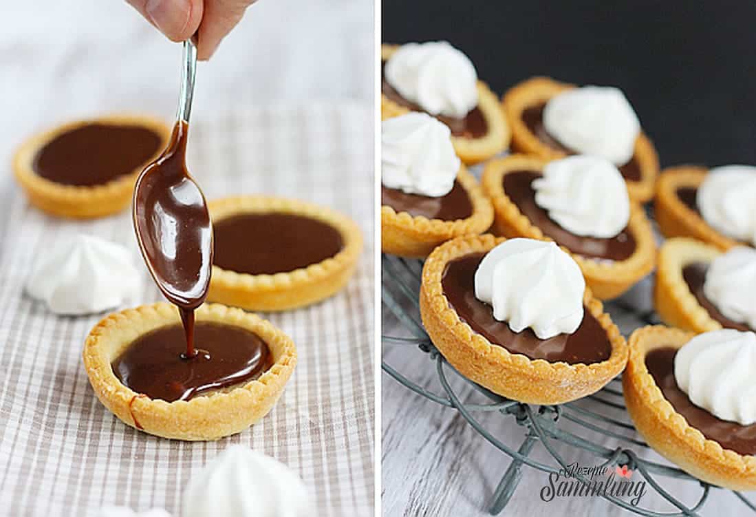 Schoko-Kuesschen Tartelettes - Rezepte Sammlung