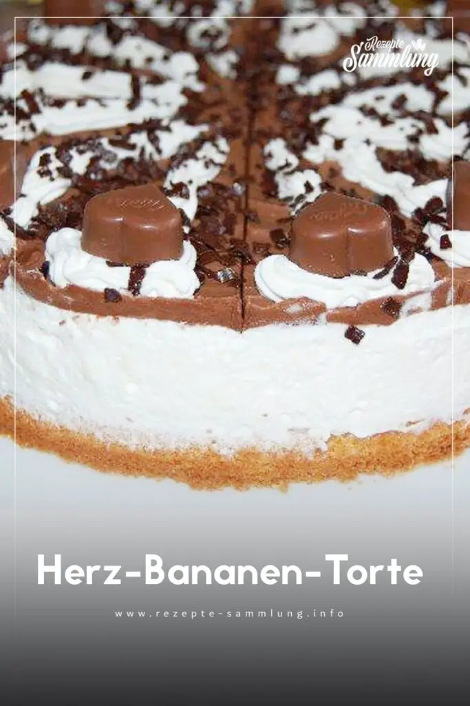 Herz-Bananen-Torte