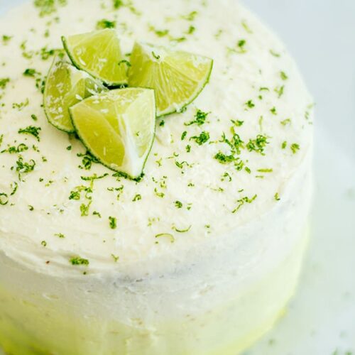 coconut lime curd tortchen mit ombre frosting 1
