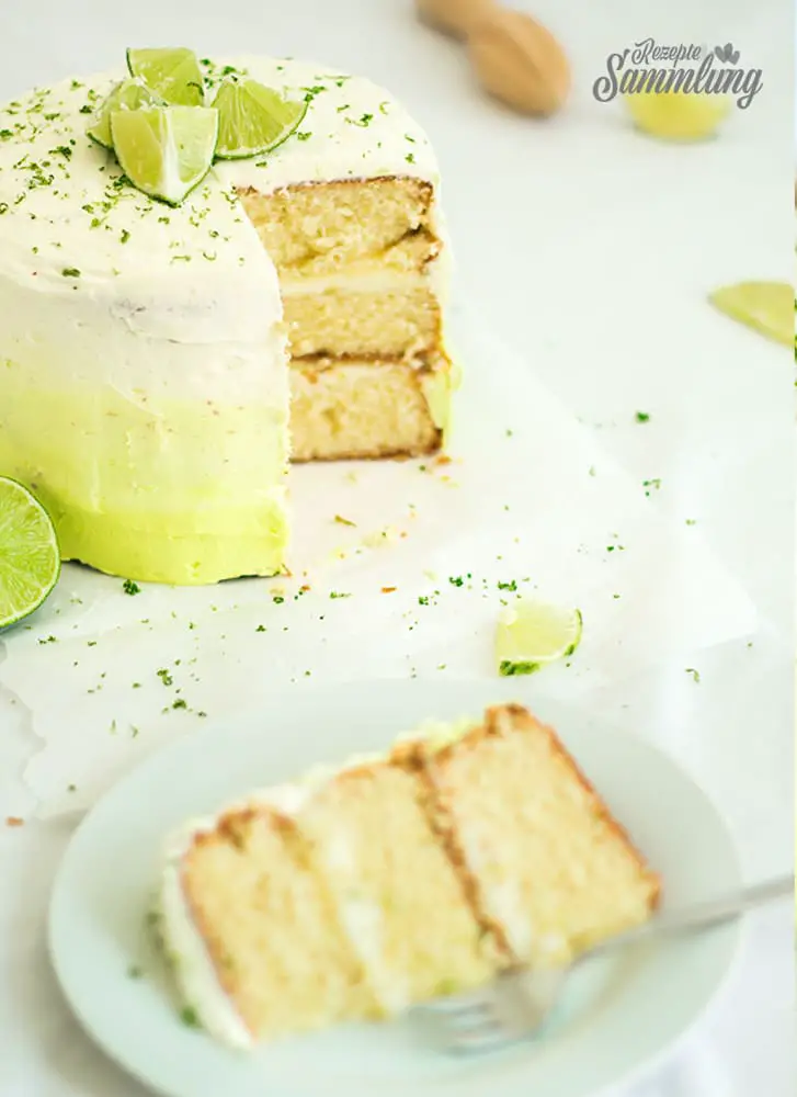 Coconut Lime Curd Törtchen mit Ombre Frosting